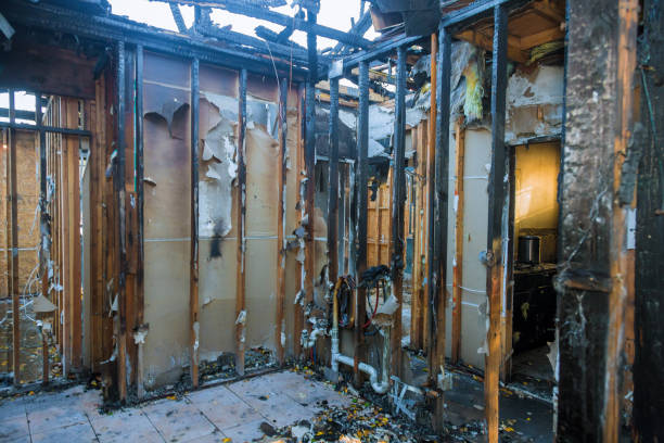 Professional Fire Damage Repair technician working in Goodman, MS